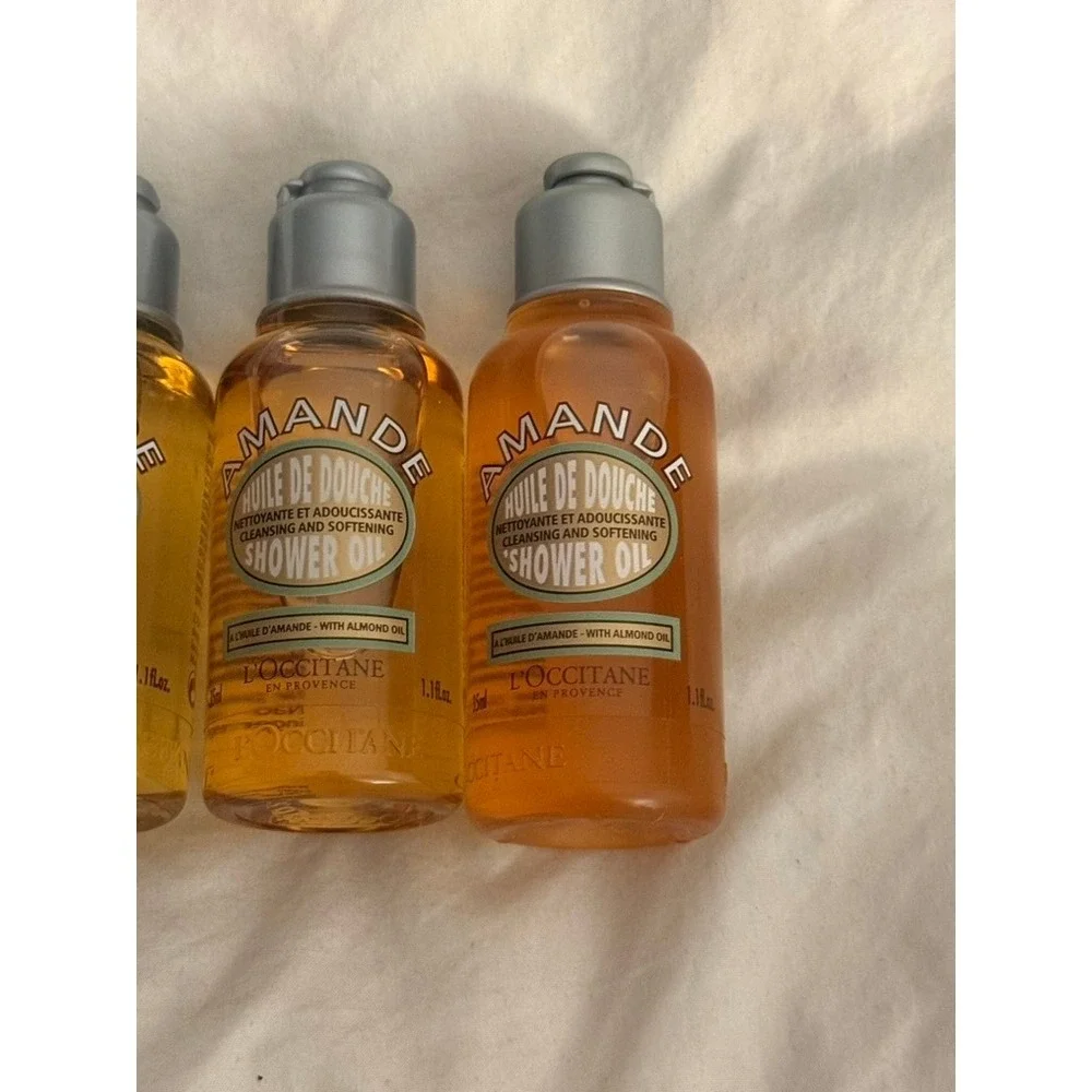 L'Occitane Almond Shower Oil Travel Size 35 mL Lot of 3 Amande Bath Body